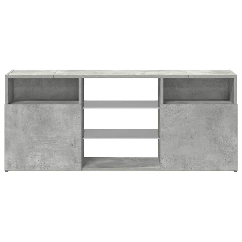 TV Cabinet with LED Lights Concrete Grey 120x30x50 cm