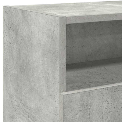 TV Cabinet with LED Lights Concrete Grey 120x30x50 cm