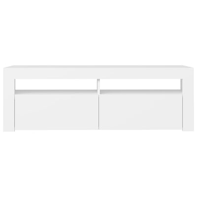 TV Cabinet with LED Lights White 120x35x40 cm