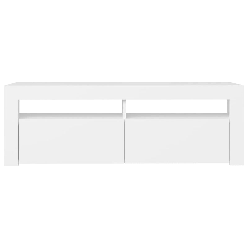 TV Cabinet with LED Lights White 120x35x40 cm