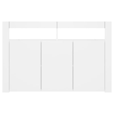 Sideboard with LED Lights White 115.5x30x75 cm