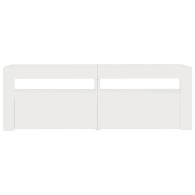 TV Cabinet with LED Lights White 120x35x40 cm