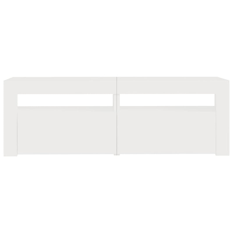 TV Cabinet with LED Lights White 120x35x40 cm