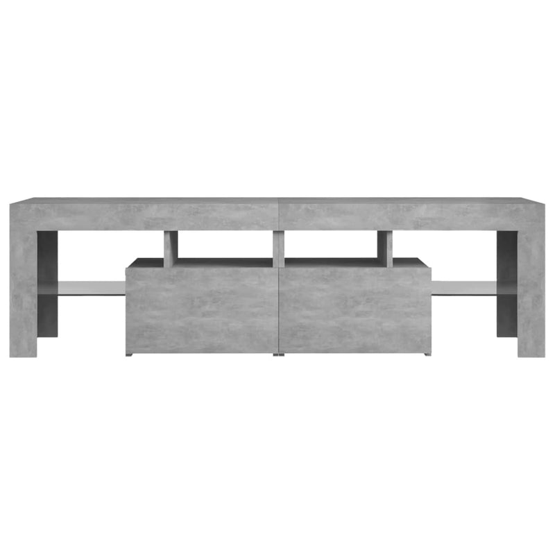 TV Cabinet with LED Lights Concrete Grey 140x36.5x40 cm