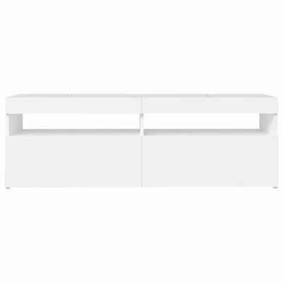 TV Cabinet with LED Lights White 120x35x40 cm