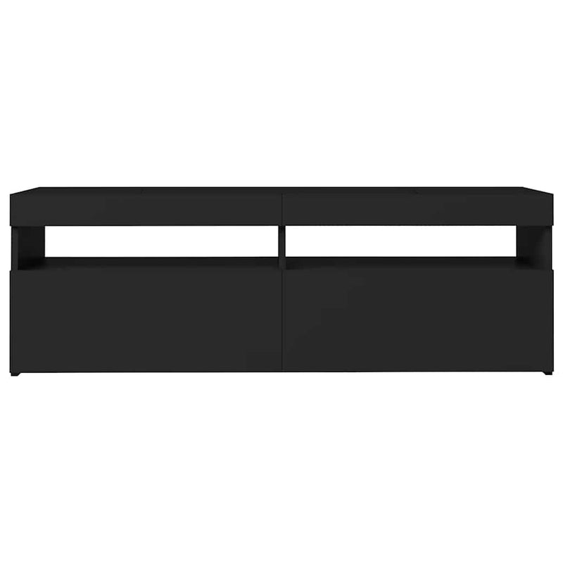 TV Cabinet with LED Lights Black 120x35x40 cm