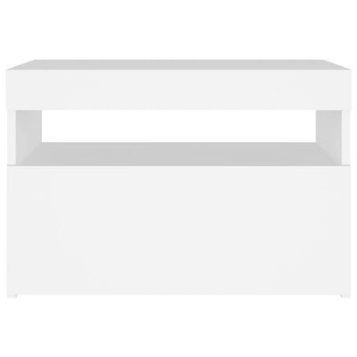 TV Cabinet with LED Lights White 60x35x40 cm