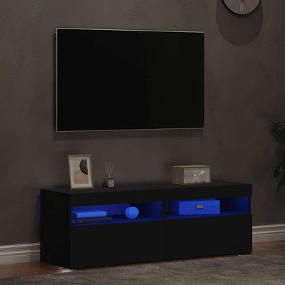 TV Cabinets with LED Lights 2 pcs Grey 60x35x40 cm