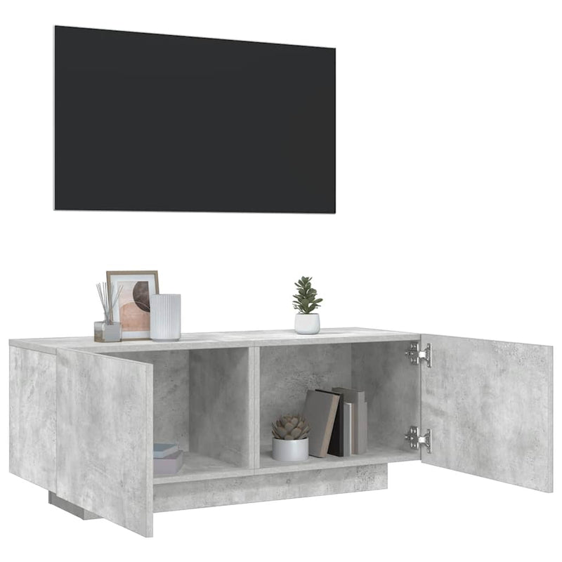 TV Cabinet Concrete Grey 100x35x40 cm Engineered Wood