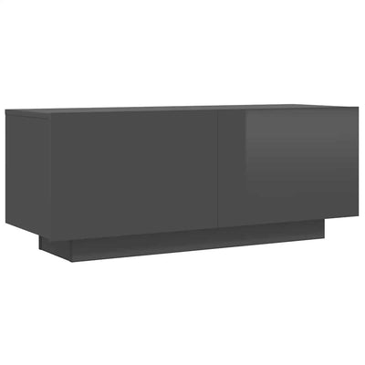 TV Cabinet High Gloss Grey 100x35x40 cm Engineered Wood