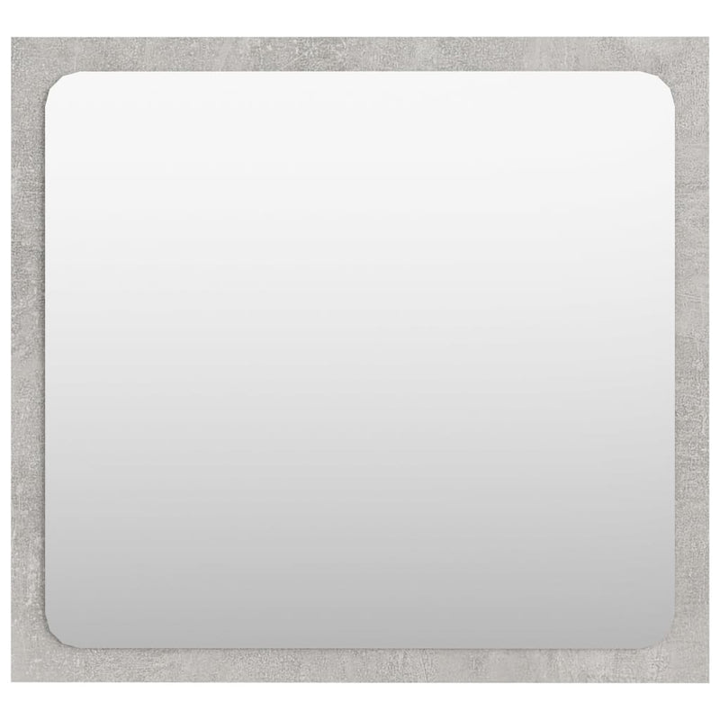 Bathroom Mirror Concrete Grey 40x1.5x37 cm Engineered Wood