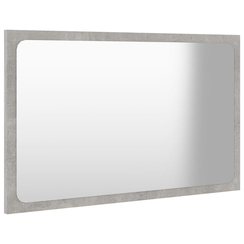 Bathroom Mirror Concrete Grey 60x1.5x37 cm Engineered Wood