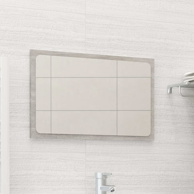 Bathroom Mirror Concrete Grey 60x1.5x37 cm Engineered Wood