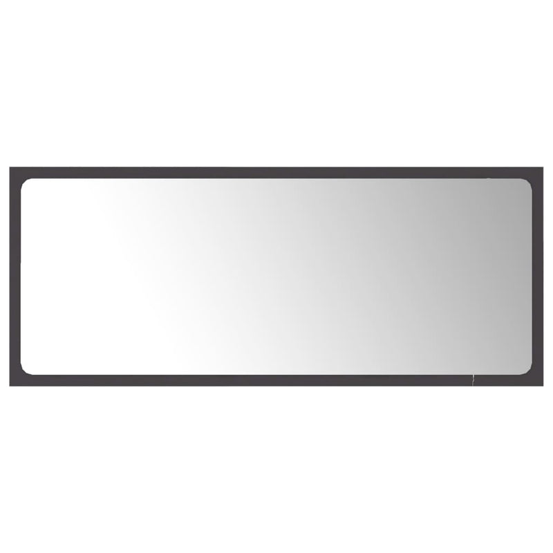 Bathroom Mirror Grey 90x1.5x37 cm Engineered Wood