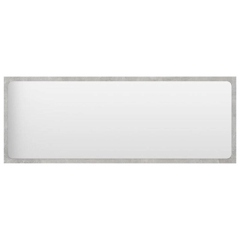 Bathroom Mirror Concrete Grey 100x1.5x37 cm Engineered Wood