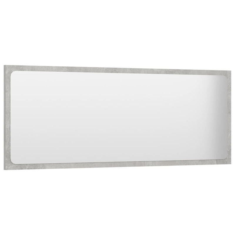 Bathroom Mirror Concrete Grey 100x1.5x37 cm Engineered Wood