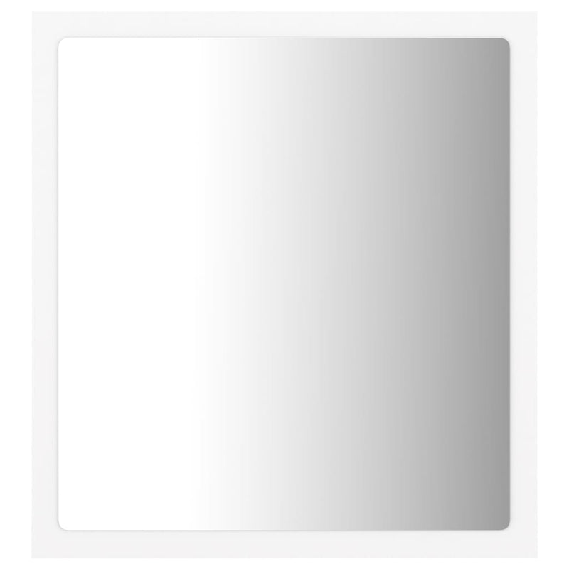 LED Bathroom Mirror White 40x8.5x37 cm Acrylic