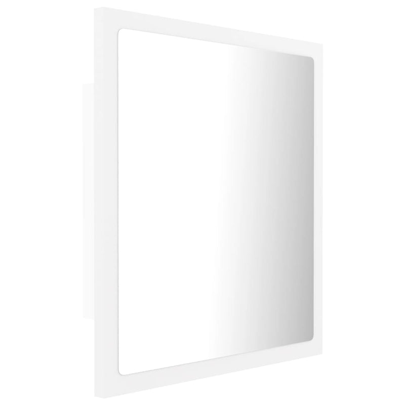 LED Bathroom Mirror White 40x8.5x37 cm Acrylic