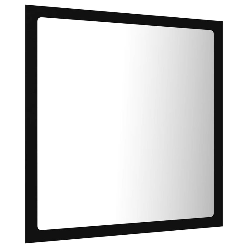 LED Bathroom Mirror Black 40x8.5x37 cm Acrylic