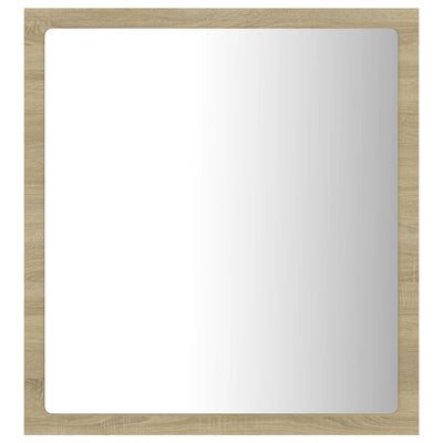 LED Bathroom Mirror Sonoma Oak 40x8.5x37 cm Acrylic