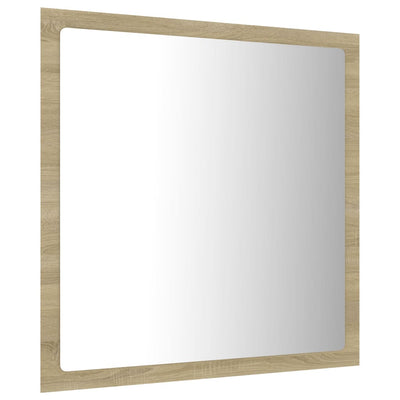 LED Bathroom Mirror Sonoma Oak 40x8.5x37 cm Acrylic