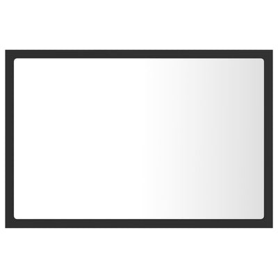 LED Bathroom Mirror Grey 60x8.5x37 cm Acrylic