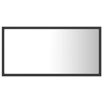 LED Bathroom Mirror Grey 80x8.5x37 cm Acrylic