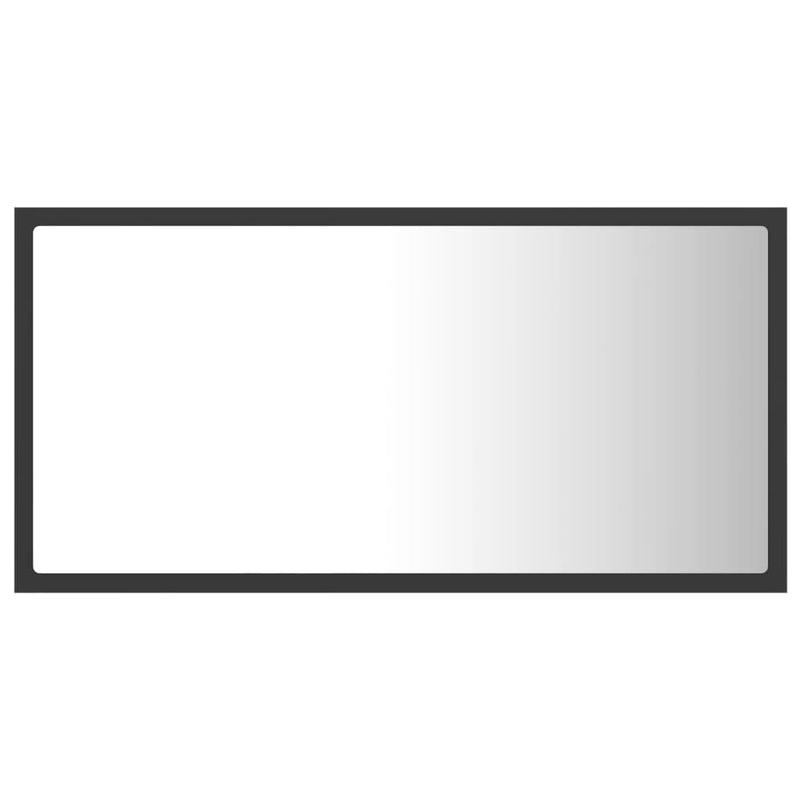 LED Bathroom Mirror Grey 80x8.5x37 cm Acrylic