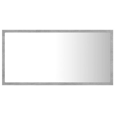 LED Bathroom Mirror Concrete Grey 80x8.5x37 cm Acrylic