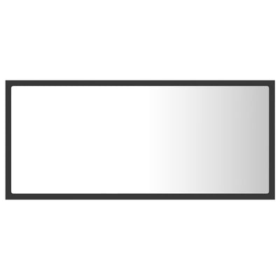 LED Bathroom Mirror Grey 90x8.5x37 cm Acrylic