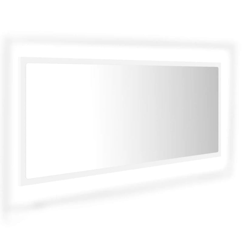 LED Bathroom Mirror White 100x8.5x37 cm Acrylic