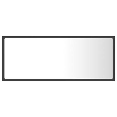 LED Bathroom Mirror Grey 100x8.5x37 cm Acrylic