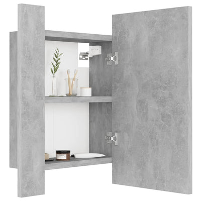 LED Bathroom Mirror Cabinet Concrete Grey 40x12x45 cm Acrylic