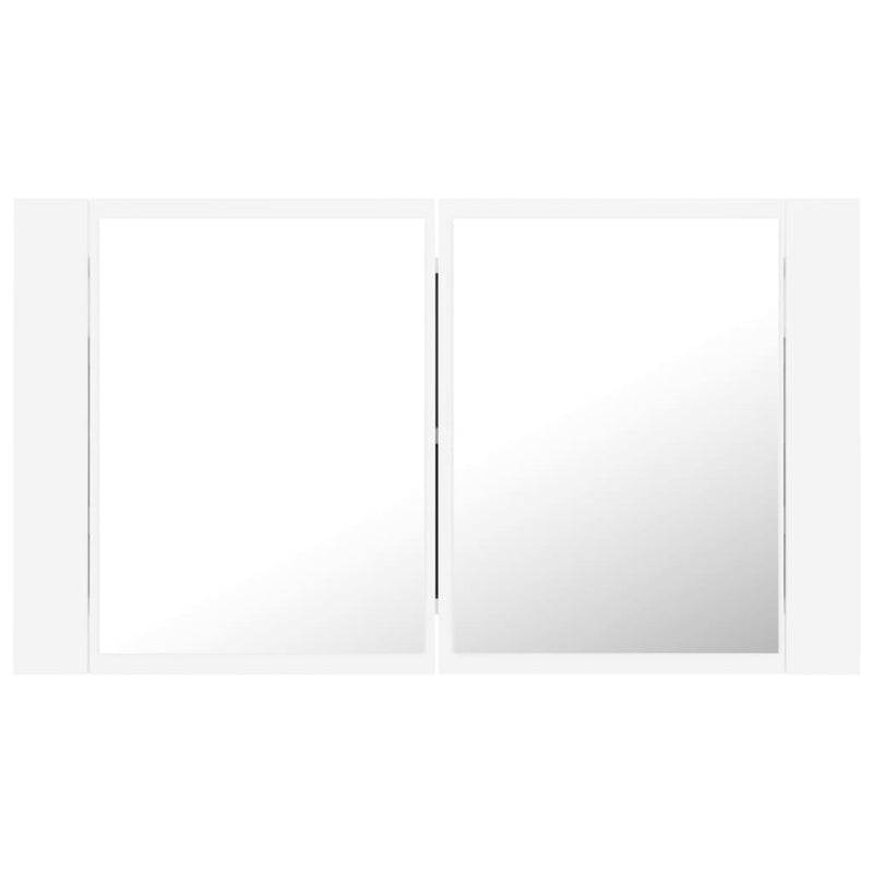 LED Bathroom Mirror Cabinet White 80x12x45 cm Acrylic