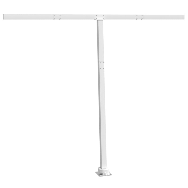 Awning Post Set White 300x245 cm Iron