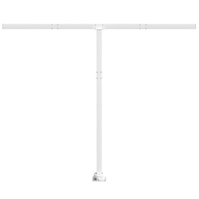 Awning Post Set White 300x245 cm Iron