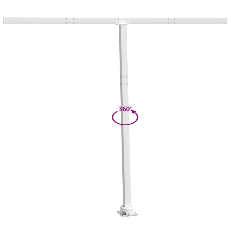 Awning Post Set White 300x245 cm Iron