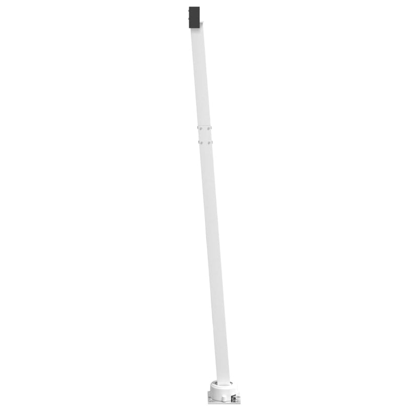 Awning Post Set White 600x245 cm Iron