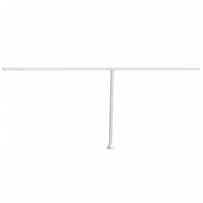 Awning Post Set White 600x245 cm Iron