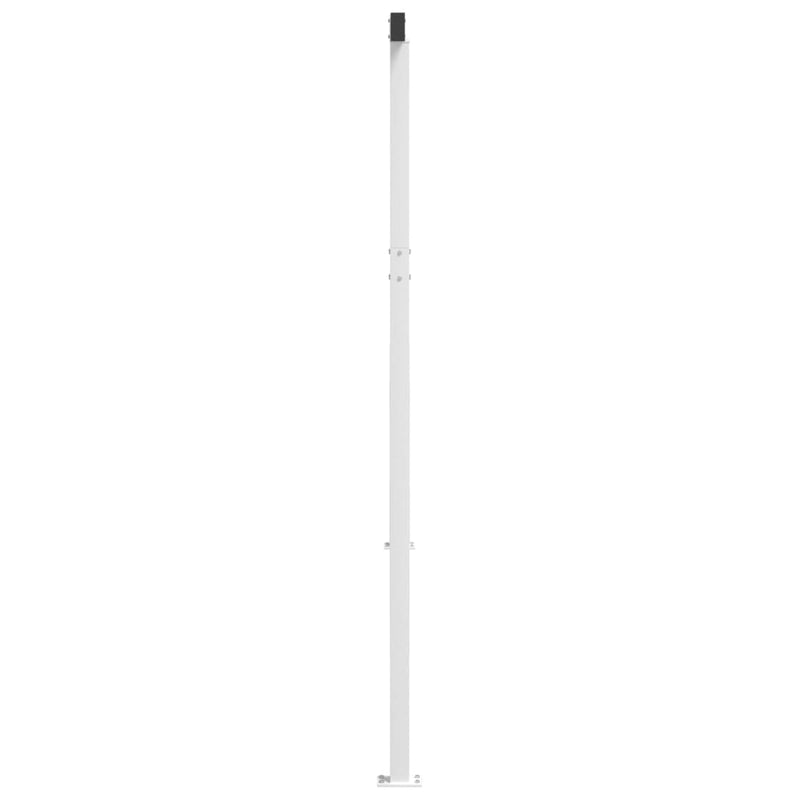 Awning Post Set White 450x245 cm Iron