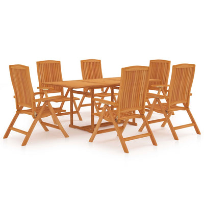 7 Piece Garden Dining Set Solid Teak Wood