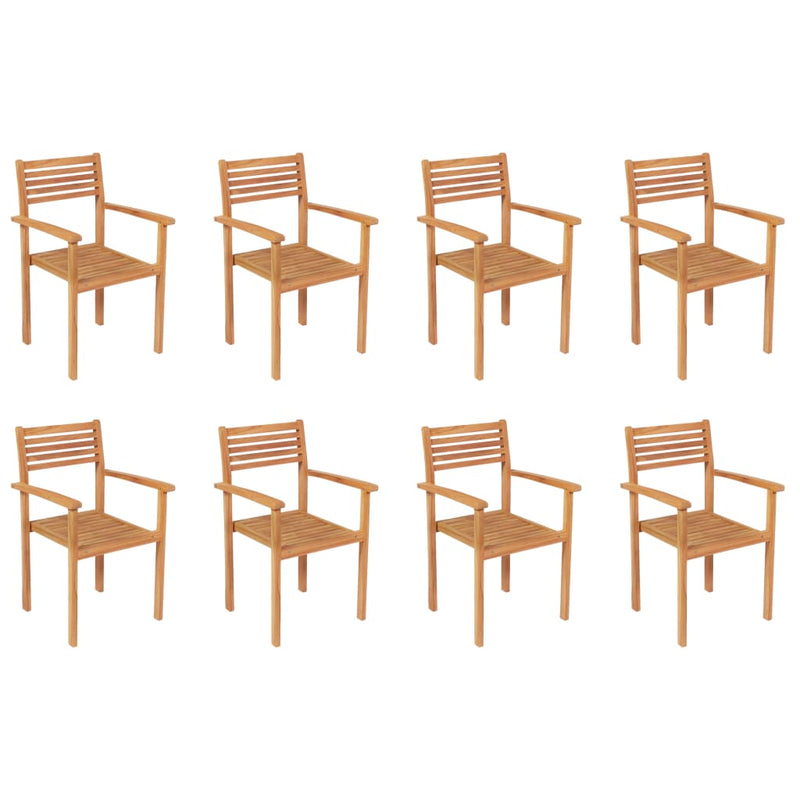 9 Piece Garden Dining Set Solid Teak Wood