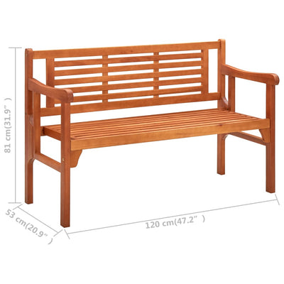 Foldable Garden Bench 120 cm Solid Eucalyptus Wood