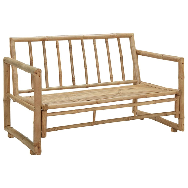 Garden Bench with Cushions 115 cm Bamboo