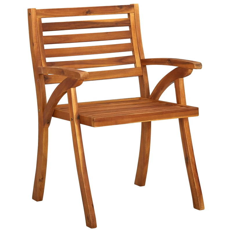 Garden Dining Chairs with Cushions 3 pcs Solid Acacia Wood