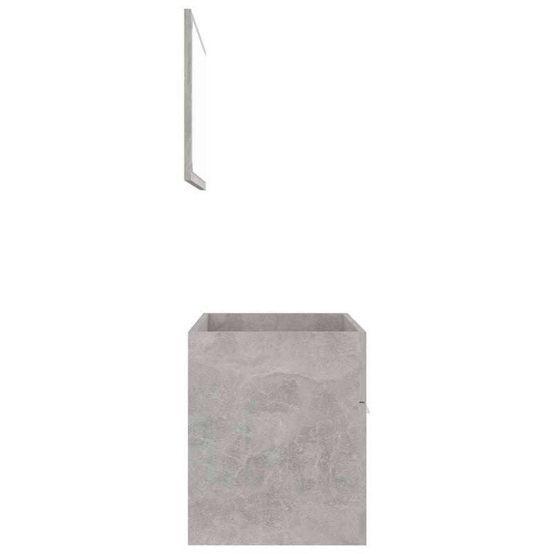 2 Piece Bathroom Furniture Set Concrete Grey Engineered Wood