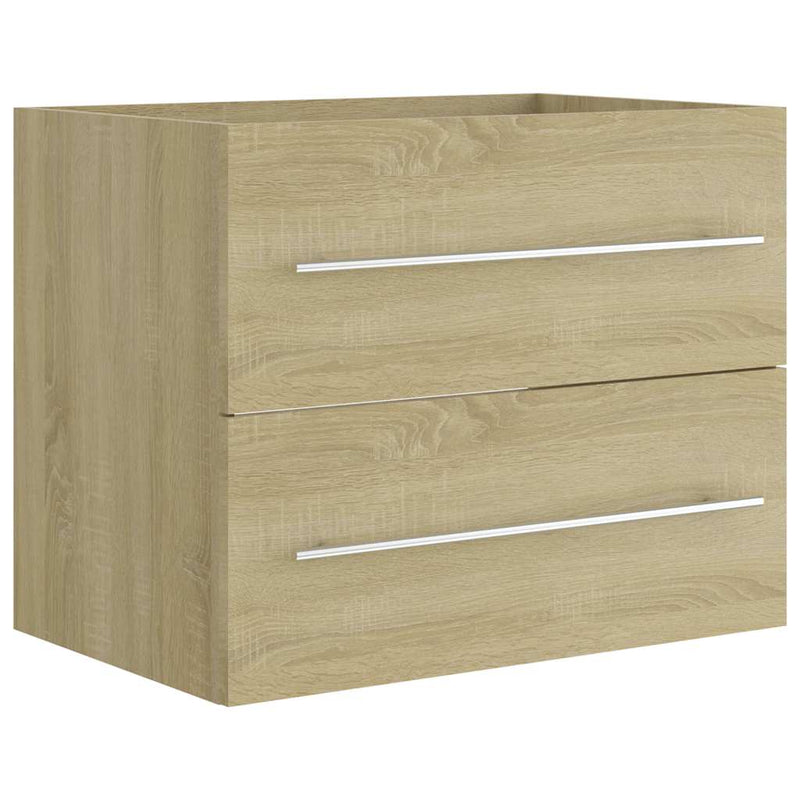 2 Piece Bathroom Furniture Set Sonoma Oak Engineered Wood