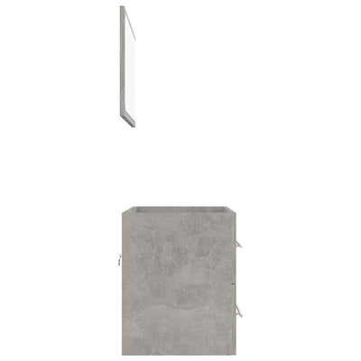 2 Piece Bathroom Furniture Set Concrete Grey Engineered Wood