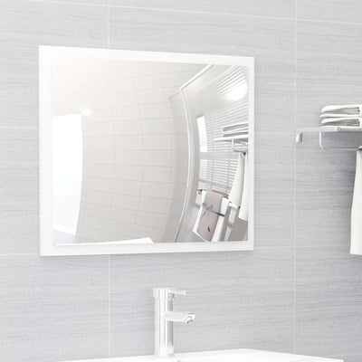 2 Piece Bathroom Furniture Set High Gloss White Engineered Wood