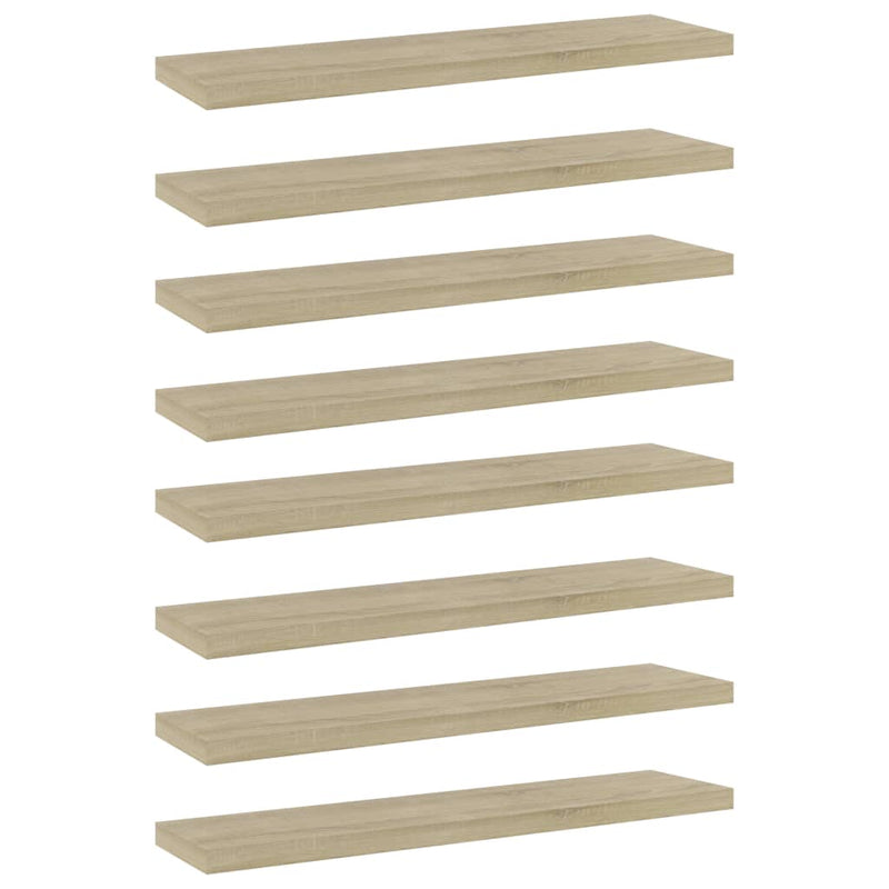 Bookshelf Boards 8 pcs Sonoma Oak 40x10x1.5 cm Engineered Wood